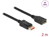 Delock DisplayPort Verlängerungskabel 8K 60 Hz 2 m