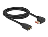 Delock DisplayPort Verlängerungskabel Stecker 90° rechts gewinkelt zu Buchse 8K 60 Hz 2 m