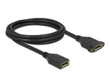 Delock DisplayPort 1.2 Kabel Buchse zu Buchse zum Einbau 4K 60 Hz 2 m