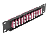 Delock 10″ LWL Patchpanel 12 Port LC Quad violett 1 HE schwarz