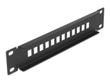 Delock 10″ LWL Patchpanel 12 Port für SC Simplex / LC Duplex 1 HE schwarz