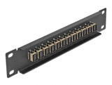 Delock 10″ LWL Patchpanel 12 Port SC Simplex beige 1 HE schwarz
