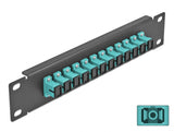 Delock 10″ LWL Patchpanel 12 Port SC Simplex aqua 1 HE schwarz