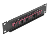 Delock 10″ LWL Patchpanel 12 Port SC Simplex violett 1 HE schwarz
