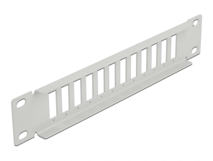 Delock 10″ LWL Patchpanel 12 Port für SC Duplex / LC Quad 1 HE grau