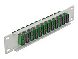 Delock 10″ LWL Patchpanel 12 Port SC Duplex grün 1 HE grau