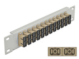 Delock 10″ LWL Patchpanel 12 Port SC Duplex beige 1 HE grau