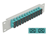 Delock 10″ LWL Patchpanel 12 Port SC Duplex aqua 1 HE grau