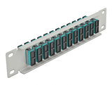 Delock 10″ LWL Patchpanel 12 Port SC Duplex aqua 1 HE grau