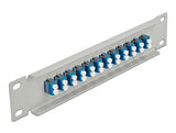 Delock 10″ LWL Patchpanel 12 Port LC Duplex blau 1 HE grau