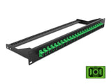 Delock 19″ LWL Patchpanel 24 Port SC Simplex grün