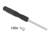 Delock Schrauben und Schraubendreher für LWL Adapter (SC, LC, ST) 100 Stück