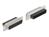 Delock D-Sub 25 Pin Crimp Stecker zu 2 x RJ45 Buchse mit Montagesatz beige