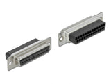 Delock D-Sub 25 Pin Crimp Buchse zu 2 x RJ45 Buchse mit Montagesatz beige