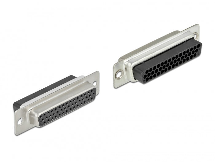 Delock D-Sub HD 44 Pin Crimp Buchse zu 2 x RJ45 Buchse mit Montagesatz beige
