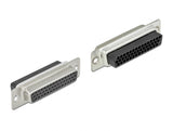 Delock D-Sub HD 44 Pin Crimp Buchse zu 2 x RJ45 Buchse mit Montagesatz beige