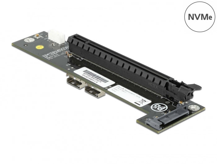 Delock Konverter 2 x SFF-8654 zu PCIe x16 Bifurkation