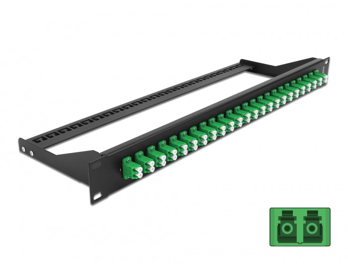 Delock 19″ LWL Patchpanel 24 Port LC Duplex grün