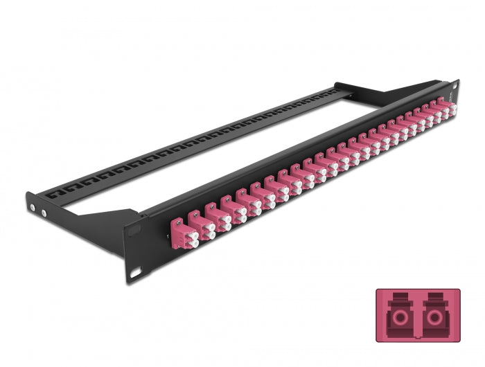 Delock 19″ LWL Patchpanel 24 Port LC Duplex violett