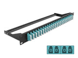 Delock 19″ LWL Patchpanel 24 Port LC Quad aqua