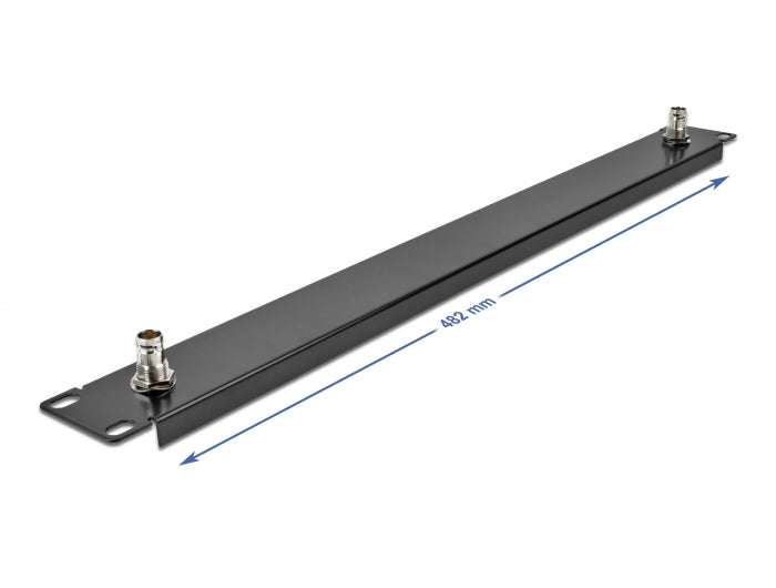 Delock 19″ Panel mit 2 x BNC Buchse 1 HE schwarz