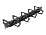 Delock 19″ Kabelmanagement Rangierpanel beidseitig mit 9 Bügeln (5 x vertikal, 4 x 45° geneigt) 1 HE schwarz