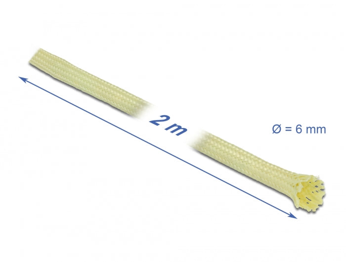 Delock Geflechtschlauch aus Aramid Fasern 2 m x 6 mm