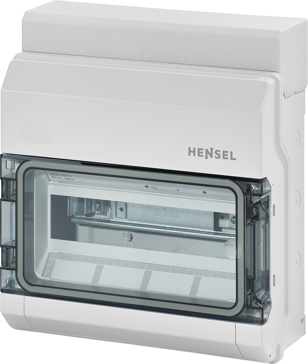 HENSEL Automatengehäuse AP 1x12TE Kst KV 9112 IP65 295x333x129mm ET93mm
