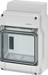 HENSEL Automatengehäuse AP 1x6TE Kst KV 9106 IP65 146x238x111mm ET93mm