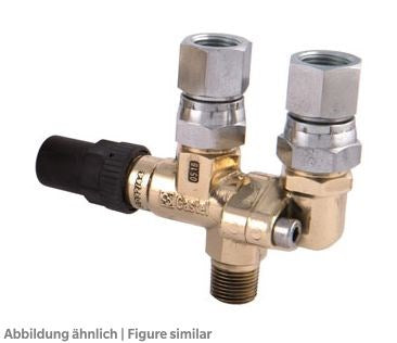 Wechselventil Castel 3032E/44,CO2,kv=3,3 150bar, Ein 1/2"NPT AG, Aus 1/2"NPT IG