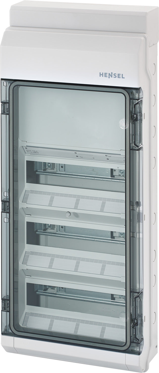 HENSEL Automatengehäuse AP 3x12TE Kst KV 9440 IP65 295x708x129mm ET93mm