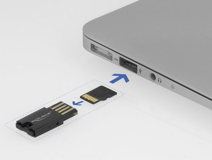Delock USB 2.0 Card Reader für Micro SD Speicherkarten