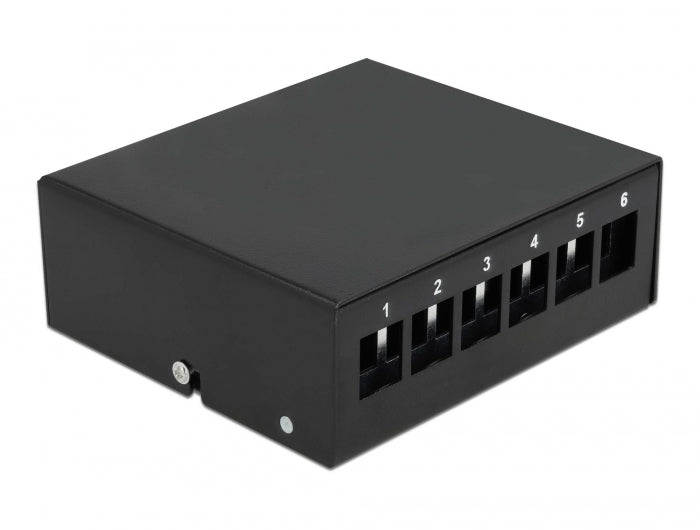 Delock Keystone Patchpanel 6 Port schwarz