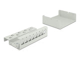 Delock Keystone Patchpanel 8 Port grau