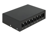 Delock Keystone Patchpanel 8 Port schwarz