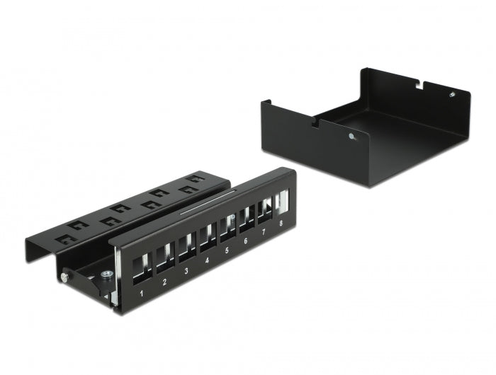 Delock Keystone Patchpanel 8 Port schwarz