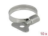 Delock Schlauchschelle mit Flügelmutter 25 - 40 mm 10 Stück Metall