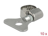 Delock Schlauchschelle mit Flügelmutter 8 - 12 mm 10 Stück Metall