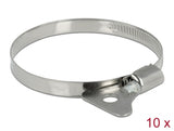 Delock Schlauchschelle mit Flügelmutter 60 - 80 mm 10 Stück Metall