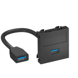 BETTERMANN Einsatz USB 1f gr Schraubbef MTG-U3A F SWGR1 m.Aufdr m.Beschr.Feld