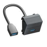 BETTERMANN Einsatz USB 1f gr Schraubbef MTS-U3A F SWGR1 m.Aufdr m.Beschr.Feld