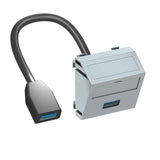 BETTERMANN Einsatz USB 1f alu Schraubbef MTS-U3A F AL1 m.Aufdr m.Beschr.Feld
