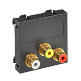 BETTERMANN Einsatz Cinch/Video 3f gr MTG-12R F SWGR1 Klemmbef m.Beschr.Feld