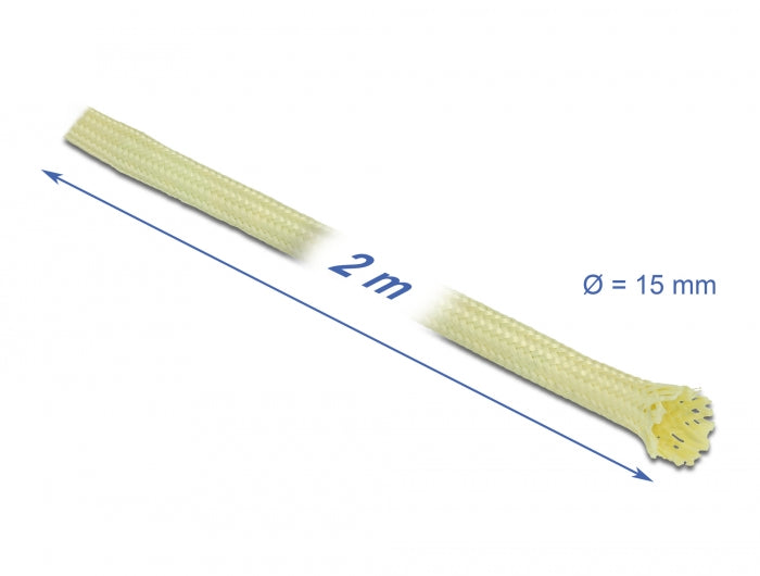 Delock Geflechtschlauch aus Aramid Fasern 2 m x 15 mm