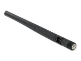 Delock WLAN 802.11 ac/ax/a Antenne RP-SMA Stecker 5 dBi 20 cm omnidirektional mit Kippgelenk und flexiblem Material schwarz