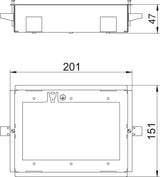 BETTERMANN Geräteträger 6f Metall WG-UK3 149x199x47mm schraub