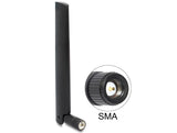 Delock LTE Antenne (50 Stck.) SMA -0,8 - 3,0 dBi omnidirektional mit Kippgelenk schwarz bulk