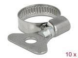 Delock Schlauchschelle mit Flügelmutter 16 - 25 mm 10 Stück Metall
