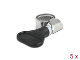 Delock Schlauchschelle Edelstahl 400 SS mit Flügelmutter 8 - 12 mm 5 Stück schwarz