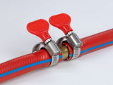 Delock Schlauchschelle Edelstahl 400 SS mit Flügelmutter 16 - 25 mm 5 Stück rot